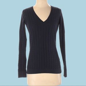 Lacoste V-Neck Sweater Pullover Long Sleeve Top